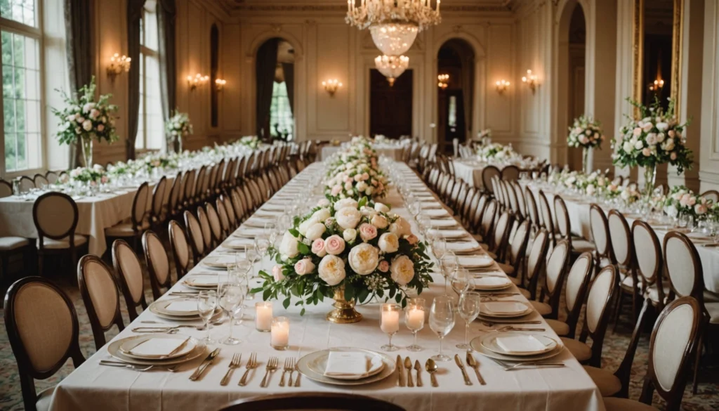 disposition table mariage pour 100 personnes