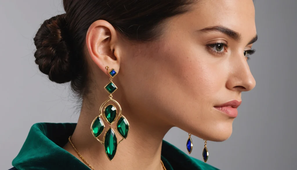 boucles d'oreilles asymétriques tendance